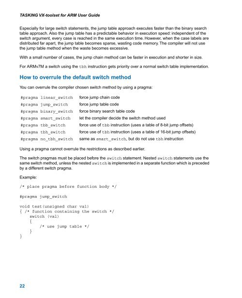 TASKING VX-toolset for ARM User Guide