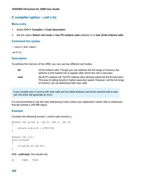 TASKING VX-toolset for ARM User Guide