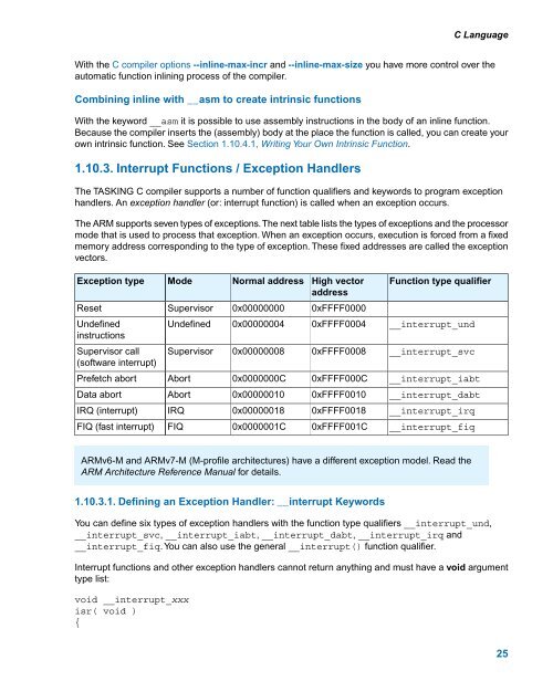 TASKING VX-toolset for ARM User Guide