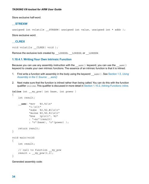 TASKING VX-toolset for ARM User Guide