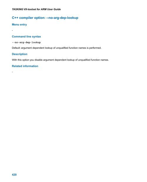 TASKING VX-toolset for ARM User Guide