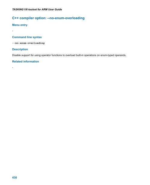 TASKING VX-toolset for ARM User Guide