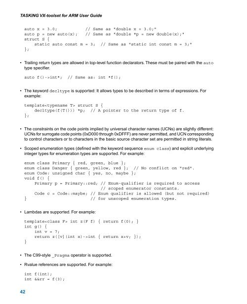 TASKING VX-toolset for ARM User Guide