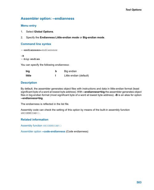 TASKING VX-toolset for ARM User Guide