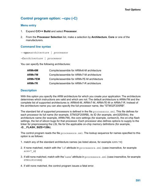 TASKING VX-toolset for ARM User Guide