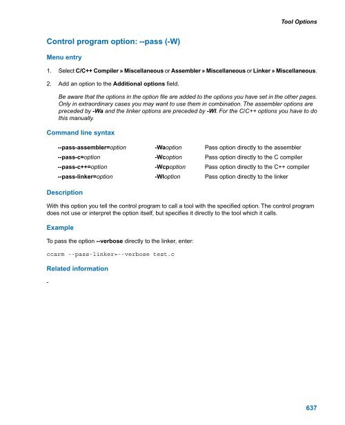 TASKING VX-toolset for ARM User Guide