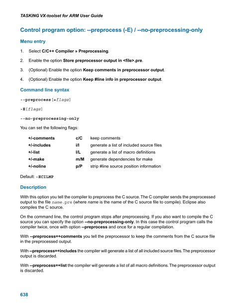 TASKING VX-toolset for ARM User Guide