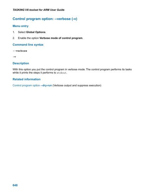 TASKING VX-toolset for ARM User Guide