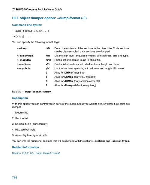 TASKING VX-toolset for ARM User Guide