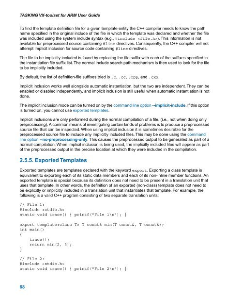 TASKING VX-toolset for ARM User Guide