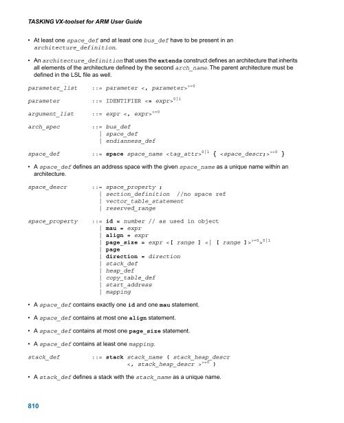 TASKING VX-toolset for ARM User Guide