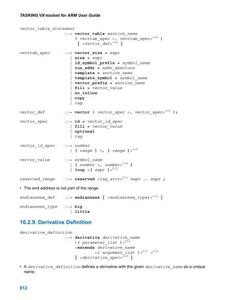 TASKING VX-toolset for ARM User Guide