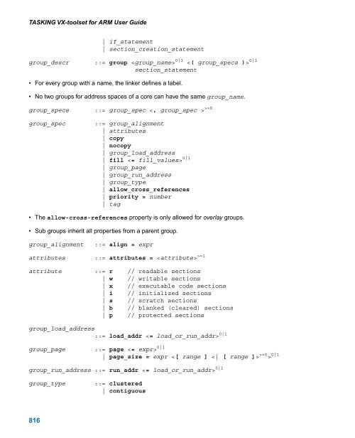 TASKING VX-toolset for ARM User Guide