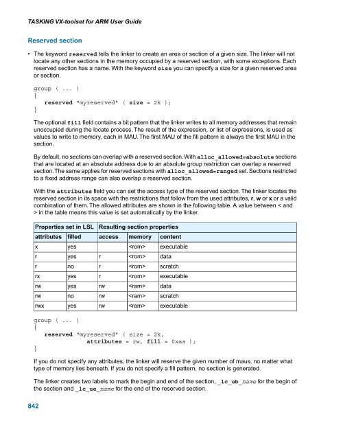 TASKING VX-toolset for ARM User Guide