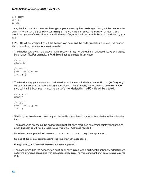 TASKING VX-toolset for ARM User Guide