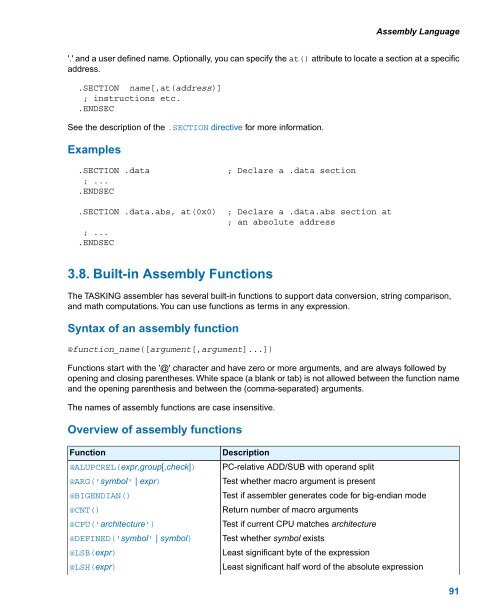 TASKING VX-toolset for ARM User Guide