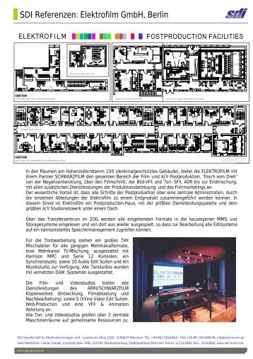 SDI Referenzen: Elektrofilm GmbH, Berlin