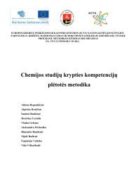 Chemijos studijų krypties kompetencijų plėtotės metodika - ECTS