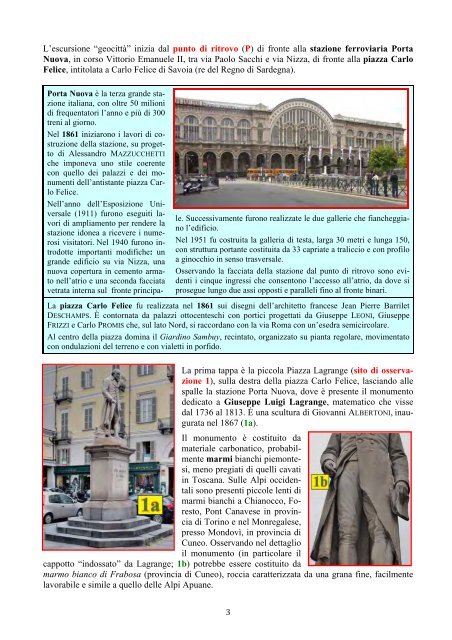 torino. passeggiata geoturistica da piazza carlo felice a ... - Crestsnc.it