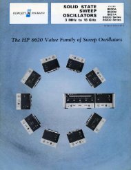 HP 8620 Family Technical Datasheet June 1972 ( PDF, 6.6 Mo )