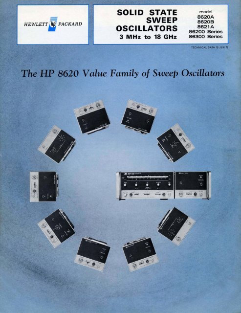 HP 8620 Family Technical Datasheet June 1972 ( PDF, 6.6 Mo )