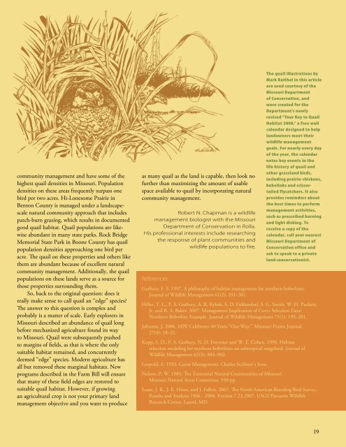 Fall 2007: Volume 28, Number 4 - Missouri Prairie Foundation