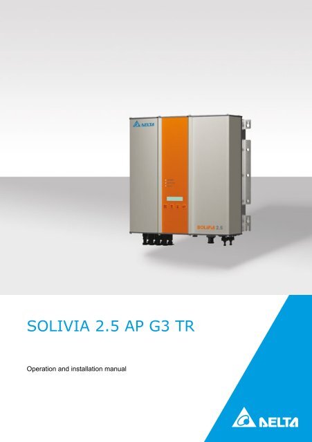 Manual SOLIVIA 2.5 AP G3 AU-IN en.pdf - Solar Inverter