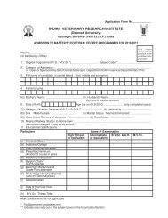 a.) Application Form - Indian Veterinary Research Institute