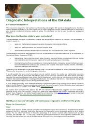Diagnostic Interpretation of the ISA Data for Classroom ... - ACER