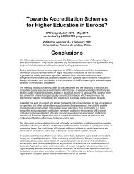 Towards Accreditation Schemes for Higher Education in Europe?