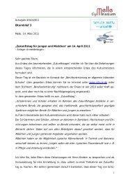 âSchÃ¼lerinnen und SchÃ¼ler erhalten im Rahmen ... - Gymnasium Melle