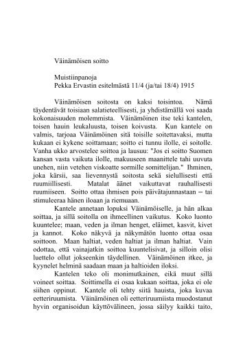 1915 04 11 Väinämöisen soitto, ver. II - Pekka Ervast