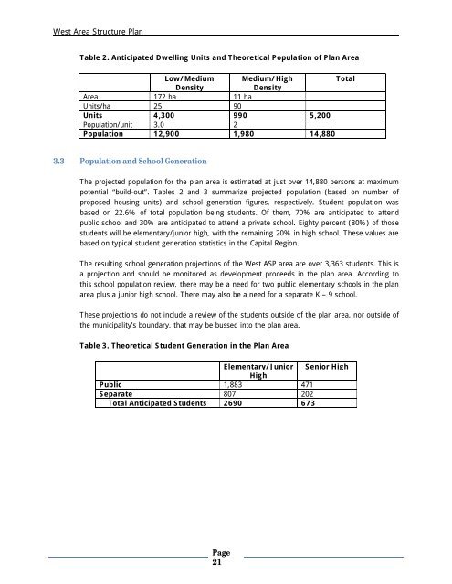 WEST AREA STRUCTURE PLAN - Agenda - The City of Spruce Grove