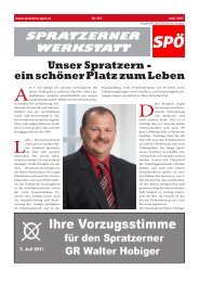 Unser Spratzern - ein schÃ¶ner Platz zum Leben - SPÃ Spratzern