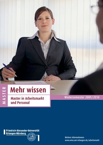 Mehr wissen Master in Arbeitsmarkt und Personal