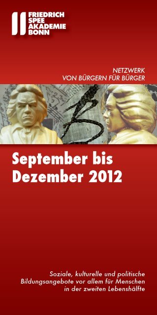 September bis Dezember 2012 - Friedrich-Spee-Akademie Bonn