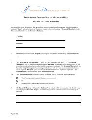 MATERIAL TRANSFER AGREEMENT This Material Transfer ...