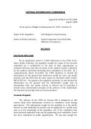 CENTRAL INFORMATION COMMISSION Appeal No.ICPB/A-9/CIC ...