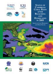 Status of Caribbean coral reefs after bleaching and hurricanes in 2005