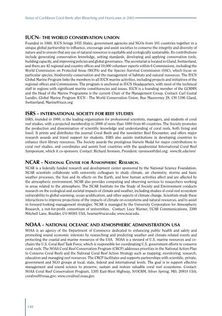 Status of Caribbean coral reefs after bleaching and hurricanes in 2005