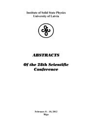 ABSTRACTS Of the 28th Scientific Conference - Latvijas ...