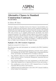 Alternative Clauses to Standard Construction ... - Aspen Publishers