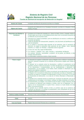 En Hospital - Registro Nacional de las Personas (RNP)