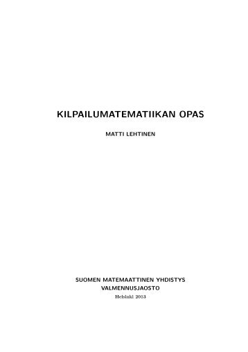 Kilpailumatematiikan opas (pdf) - Helsinki.fi