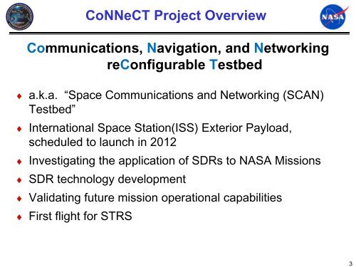 STRS Waveform Porting for NASA's CoNNeCT Project