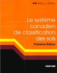 Le système Canadien de classification des Sols, 3ième éditions. 1998