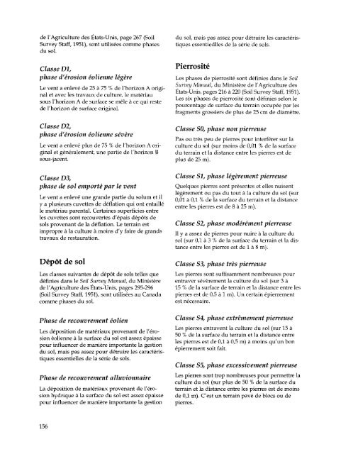 Le système Canadien de classification des Sols, 3ième éditions. 1998