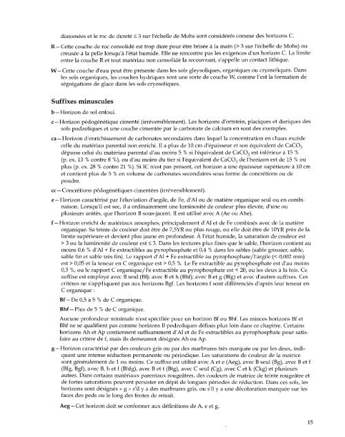 Le système Canadien de classification des Sols, 3ième éditions. 1998