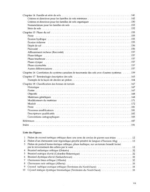 Le système Canadien de classification des Sols, 3ième éditions. 1998