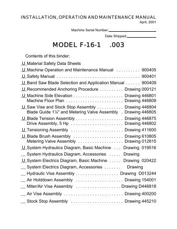 Machine Manual - Production Tool Supply